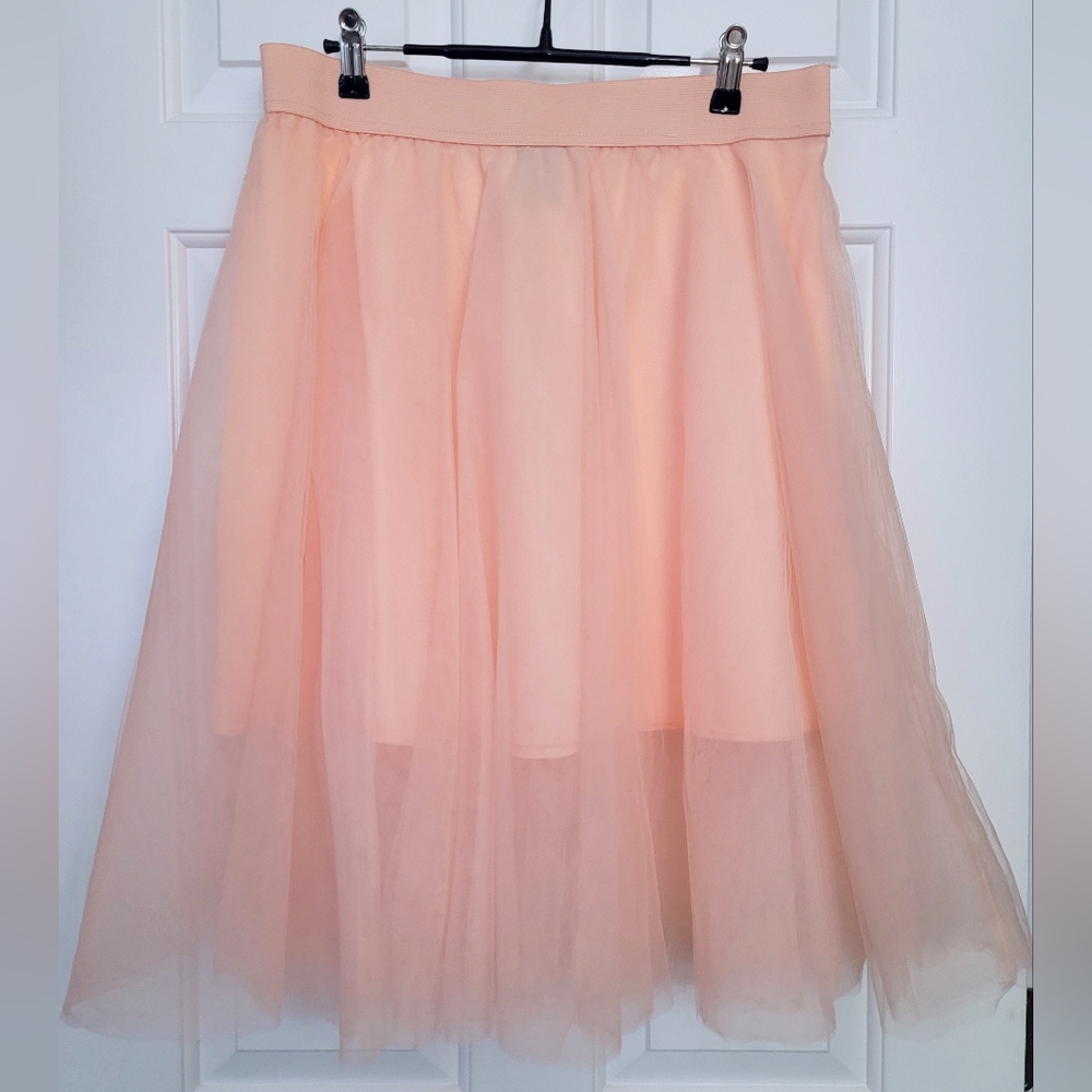 rue21 Tulle A-line Skirt - Peach Pink - Size L